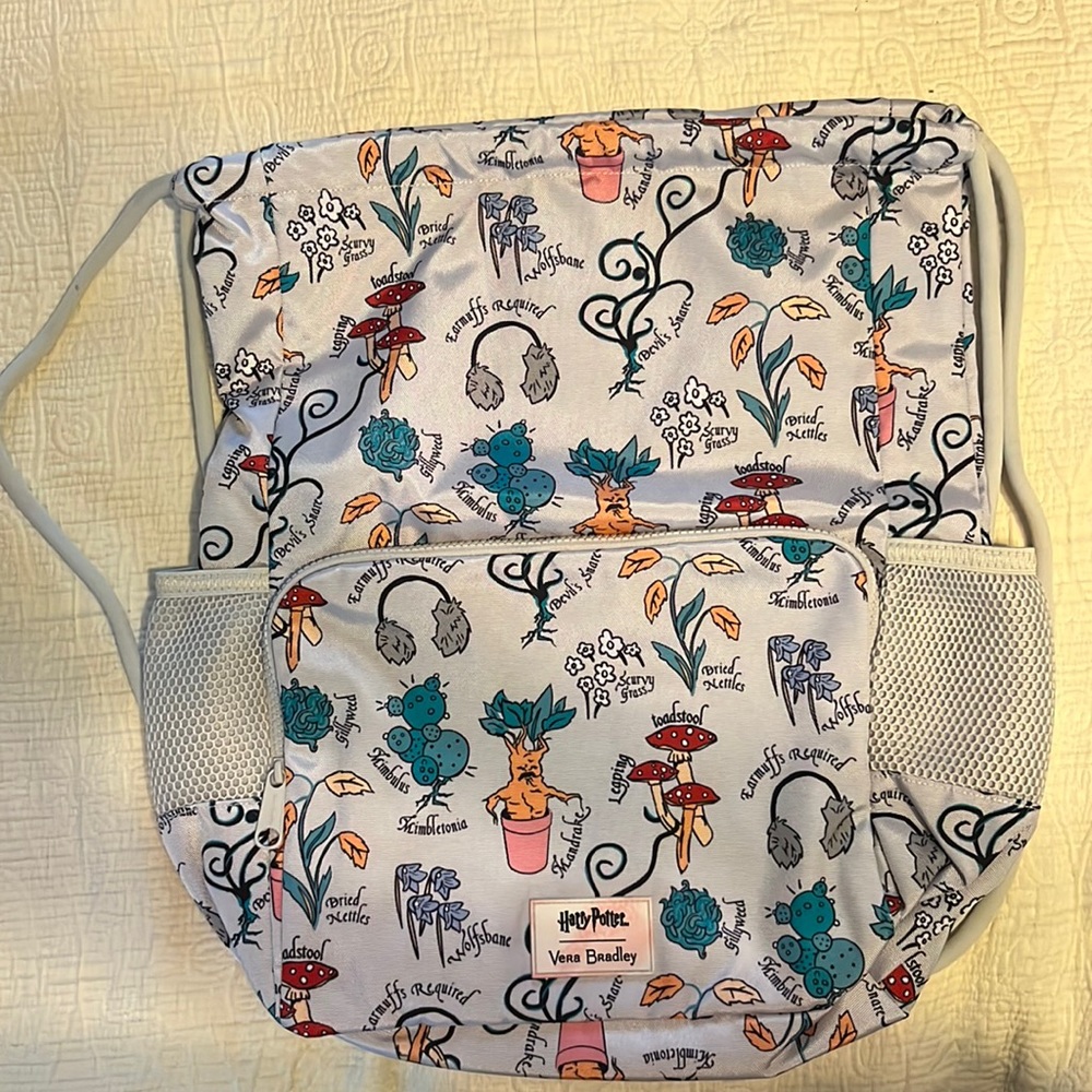 Harry Potter Herbology Collection from Vera Bradley - Deluxe Drawstring Backpack
